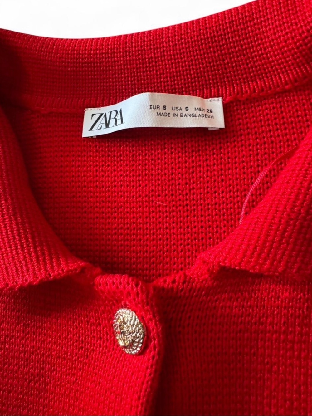 Zara Red Button-Front Blazer Jacket - Picture 8 of 10